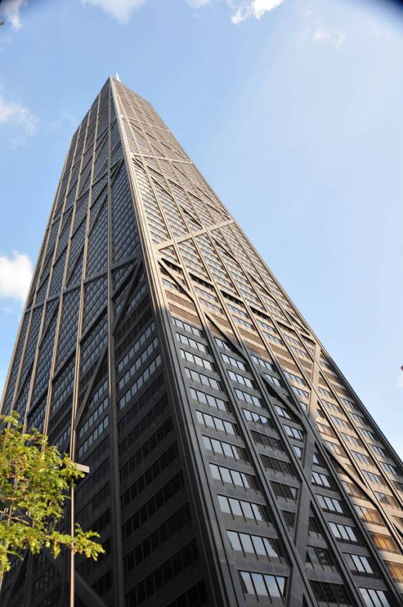John Hancock Tower, terceiro prédio mais alto de Chicago, estado de Illinois, nos Estados Unidos